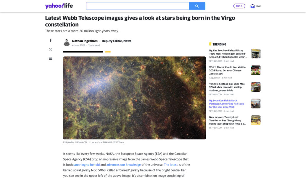 Latest Webb Telescope images gives a look at stars being born in the Virgo constellation